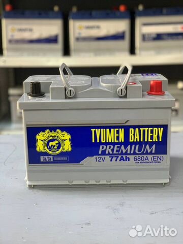 Аккумулятор 77Ач Тюмень Премиум пуск 680А обратка