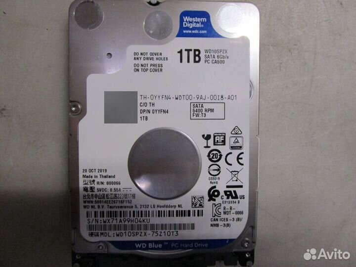 Жесткий диск 1Tb WD WD10spzx (2,5)