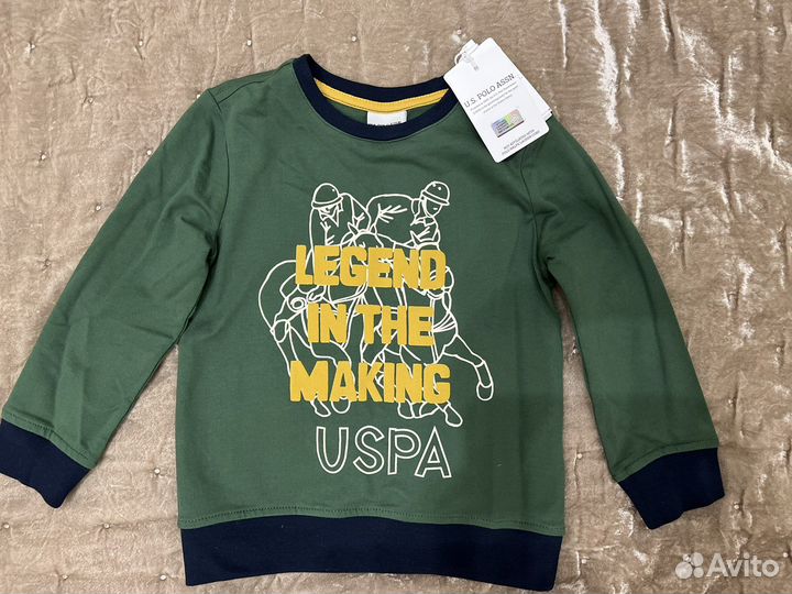 Новый свитшот us polo для мальчика размер 98-104