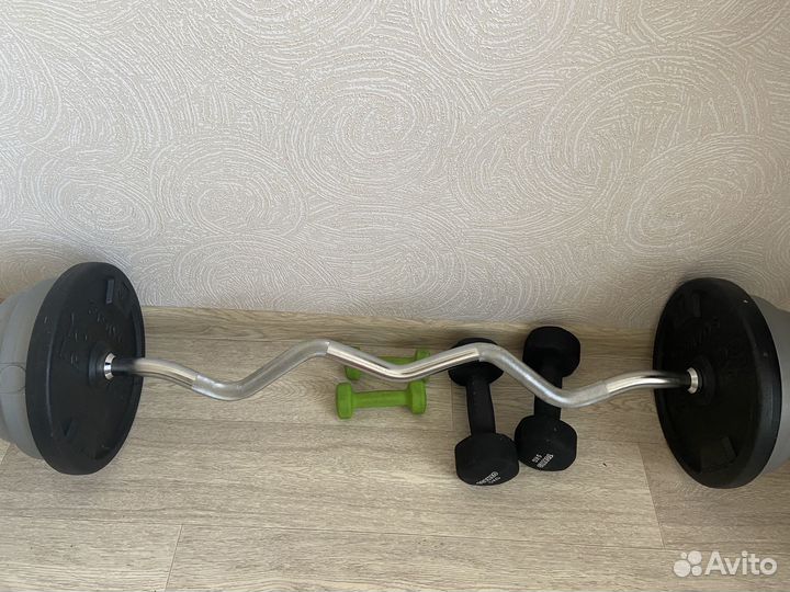 Гриф, блины, гантели