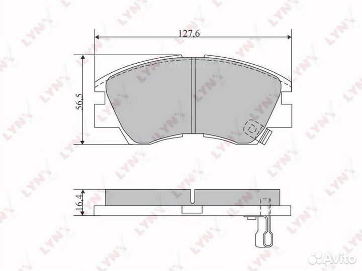 Lynxauto BD-5519 Колодки тормозные дисковые перед