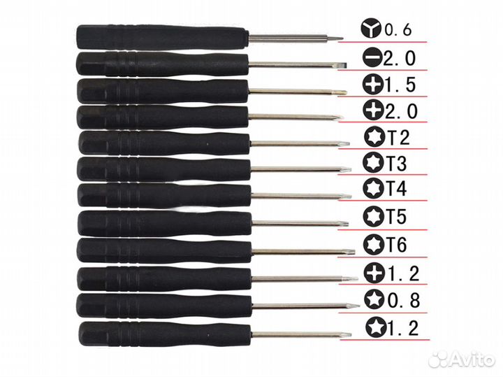 Набор отверток 12 шт. для iPhone/Macbook/Android