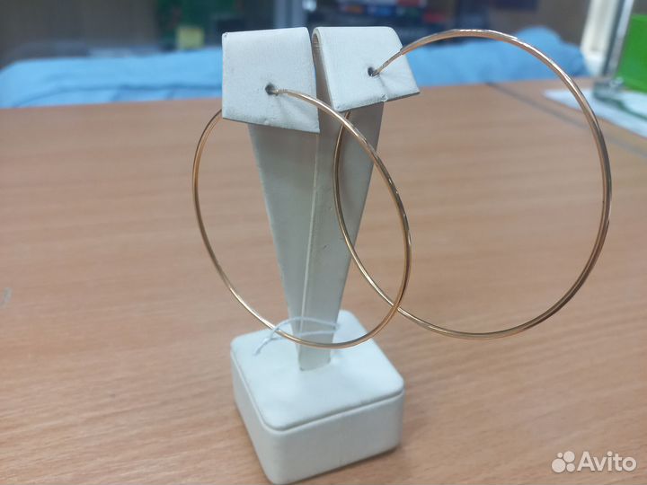 Золотые серьги кольца