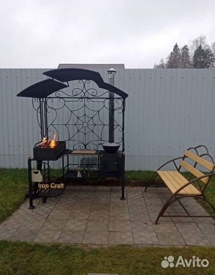 Мангал с крышей