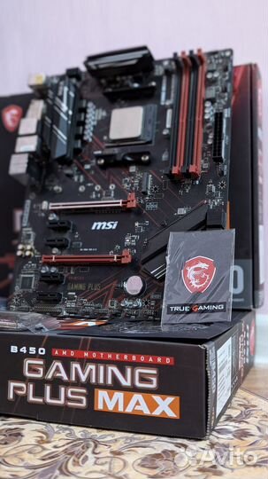 Материнская плата MSI B450 gaming plus max + ryzen