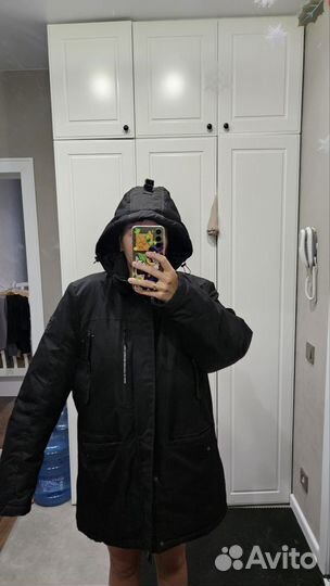 Пуховик зимний мужской 56 с мехом