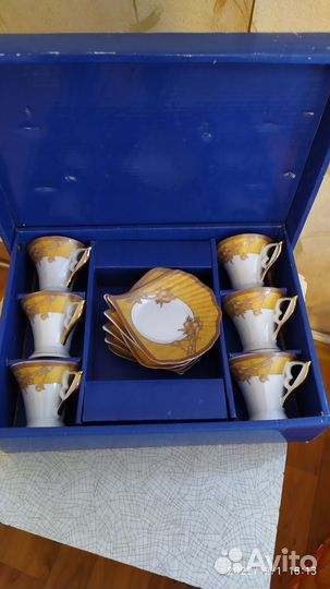 Фарфоровый японский чайный кофейный сервиз