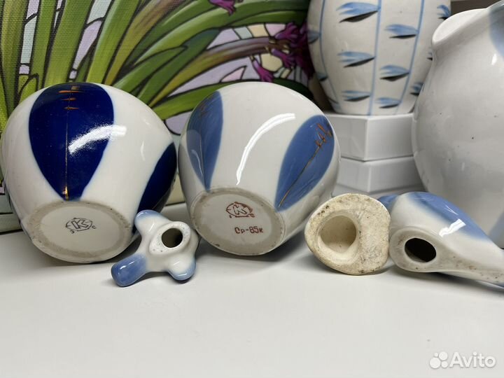 Ваза вазочка Коростень Артель Прогресс фарфор СССР