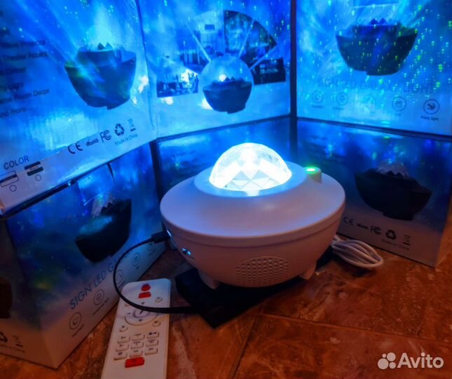 Ночник проектор Звездного Неба мощный 2 динамика