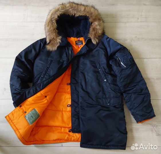 Куртка-аляска Alpha industries SF Navy Оригинал