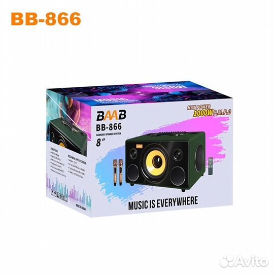 Портативная колонка караоке baab BB-866 100W
