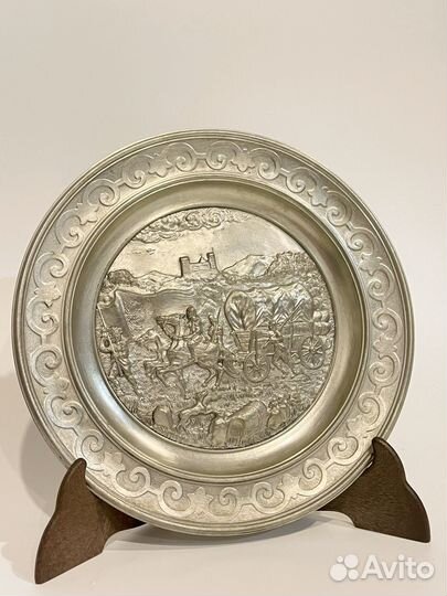 Тарелка оловянная