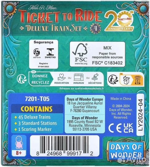 Ticket to Ride: Делюкс-набор вагонов (зелёный)