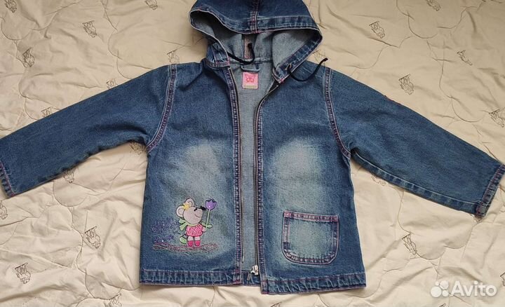 Джинсовая куртка для девочки 110