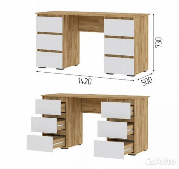 Письменный стол пс-02 Хельга (Хелен) с ящиками