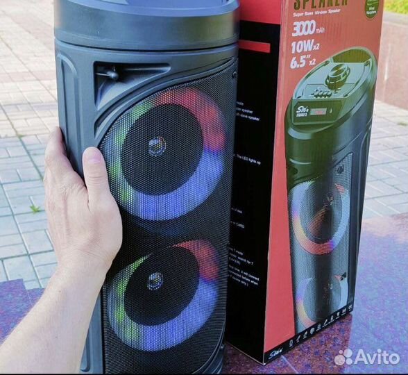 Блютус колонка с караоке и светомузыкой