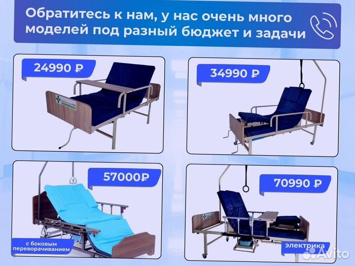 Кровать функциональная для ухода за больными