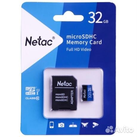 Карта памяти microsdhc 32GB Netac P500 NT02P500STN