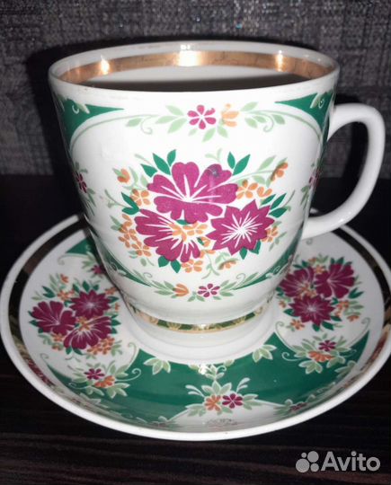 Чайная пара Вербилки., кофейный сервиз Вербилки