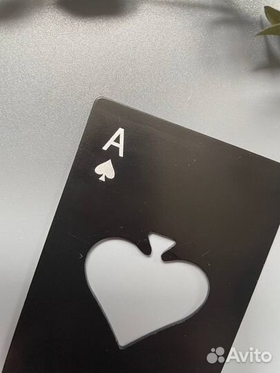 Открывашка для бутылок игральная карта туз