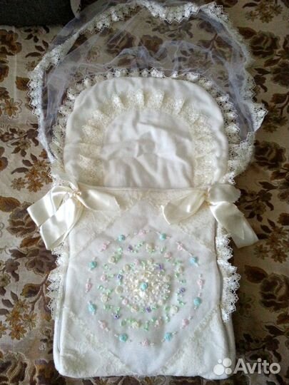 Вязаный конверт на выписку