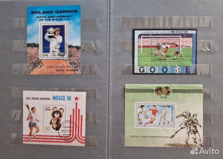 Альбом со спортивными марками