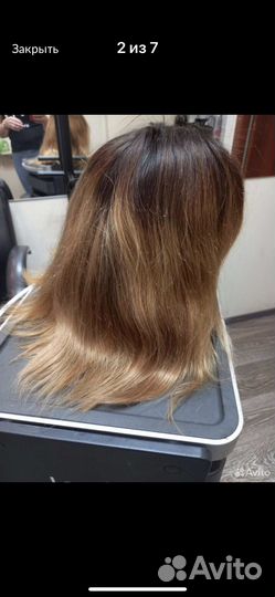 Парик на сетке натуральный