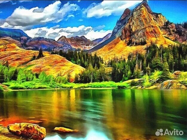 Алмазная мозаика 30*40 с рамкой