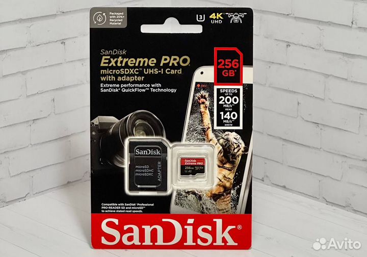 Sandisk Extreme Pro 256Gb Карта памяти MicroSD