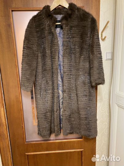 Шуба вязаная норка легкая 44 размер