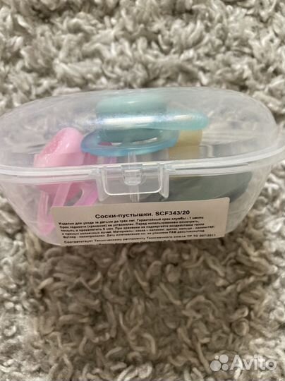 Пустышка avent 0 6