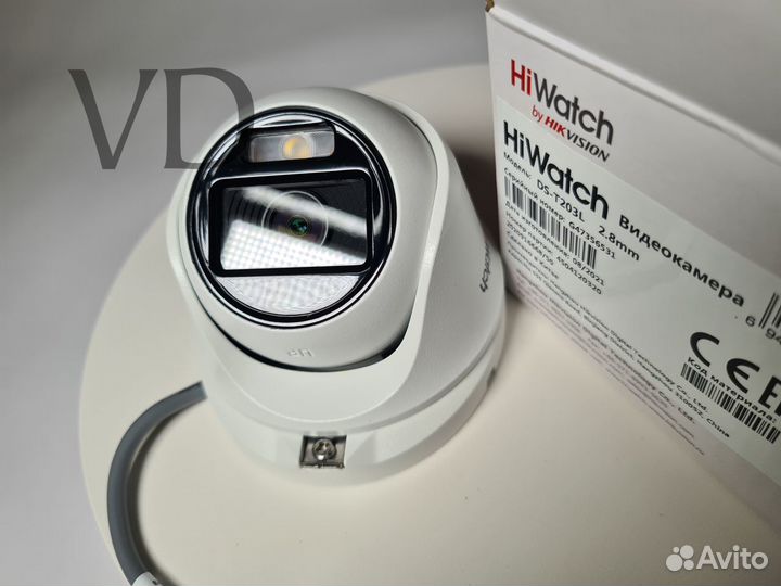 Видеокамера HiWatch DS-T203L 2,8mm ColorVu+