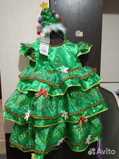 Новогодний костюм елочка для девочки 116