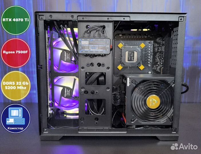 Системный блок AMD7500F-RTX4070Ti-32DDR5-QEV47-B650