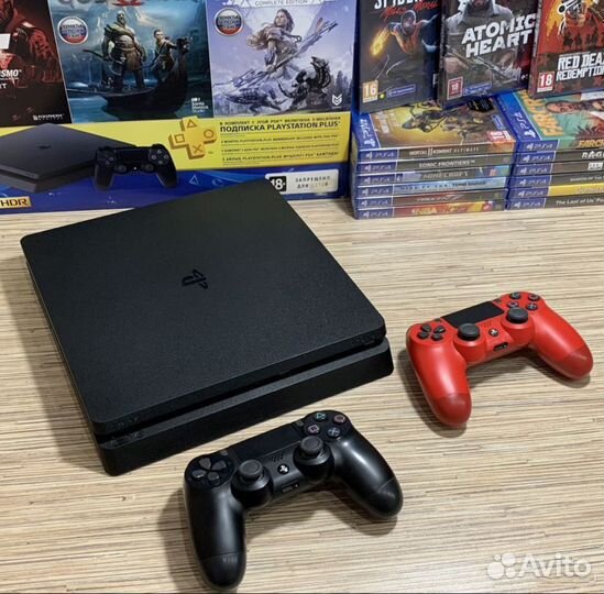 Sony PS4 Slim 500GB PlayStation4 Гарантия + 40 Игр