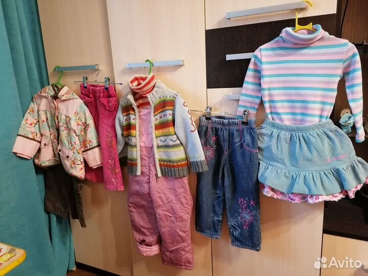 Вещи пакетом+куртки на рост 80-92 см