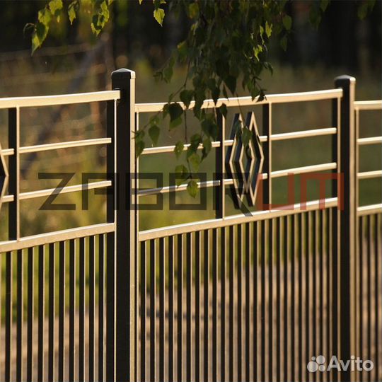 Металлический секционный забор в Павловском Посаде