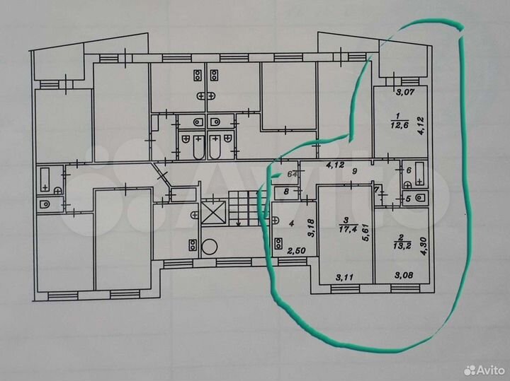 3-к. квартира, 68,8 м², 8/10 эт.