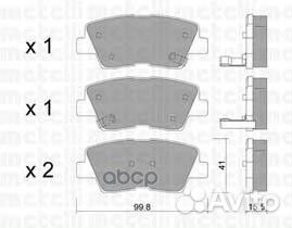 22-0886-0 колодки дисковые задние KIA Soul 1.6
