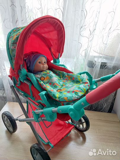 Детская коляска с пупсом