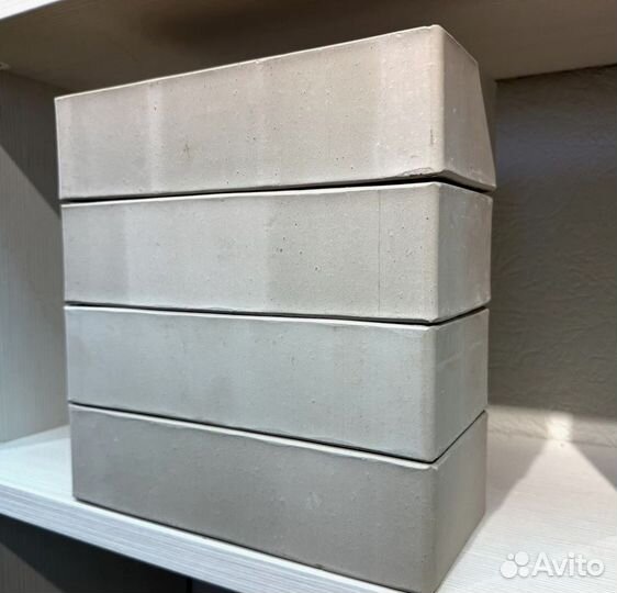 Кирпич гладкий лицевой - Серебро (серого цвета)