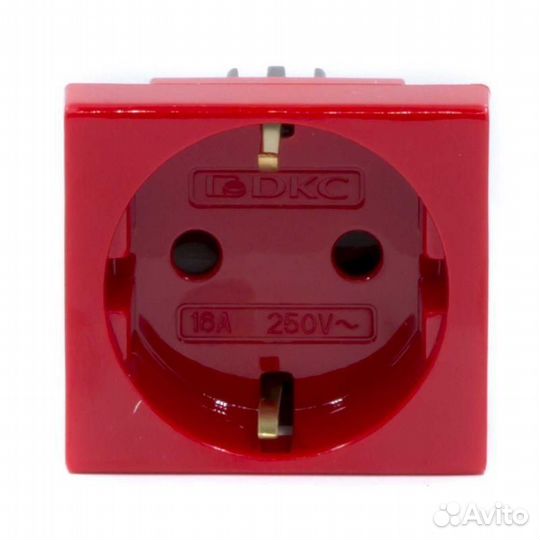 Розетка 1-м 2мод. Viva 16А IP20 2P+E с заземл. защ