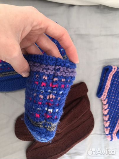 Носки вязаные тёплые