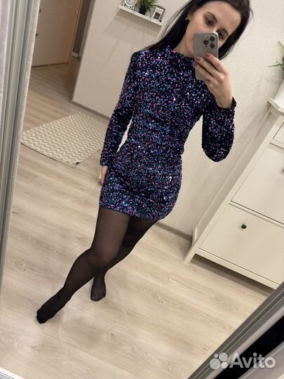Платье женское в пайетках 42 размер