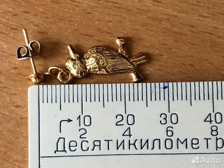 Серьги птички новые