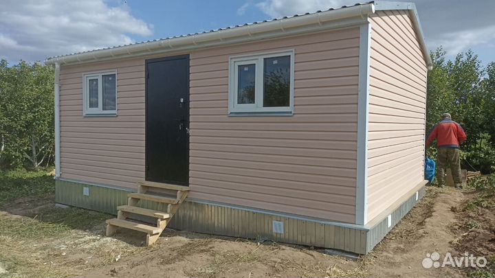 Строительство двухскатной бытовки 4х6м