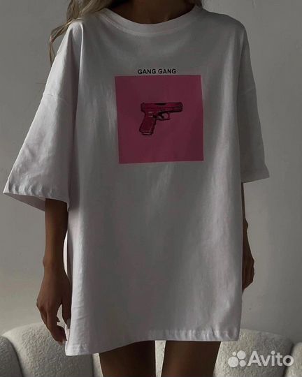 Футболка женская оверсайз варенка белая