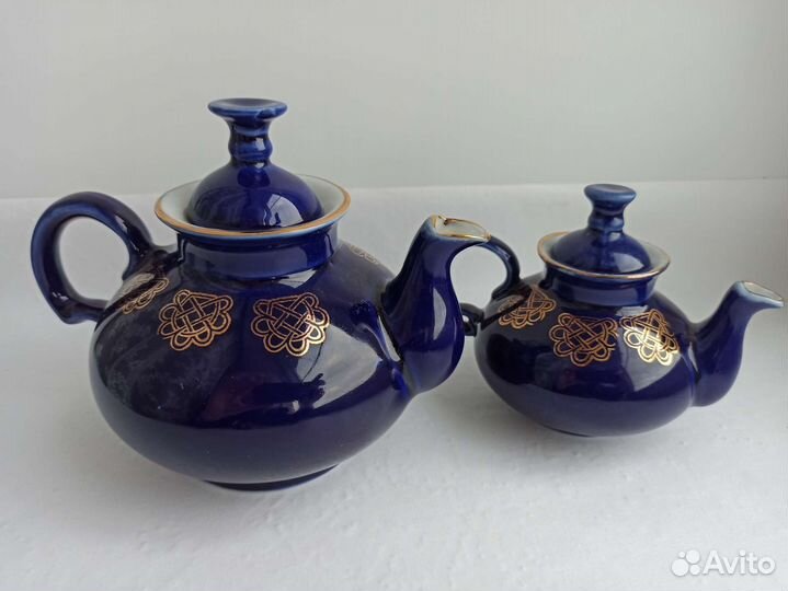 Заварочный чайник. Кобальт. Фарфор. СССР