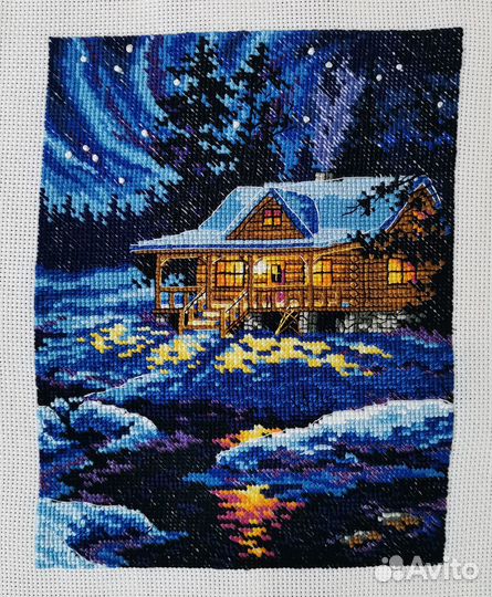 Вышивка / Картина / Северное сияние