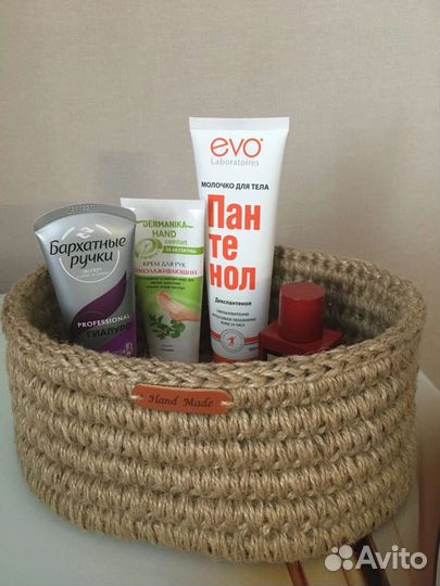 Корзина интерьерная вязаная